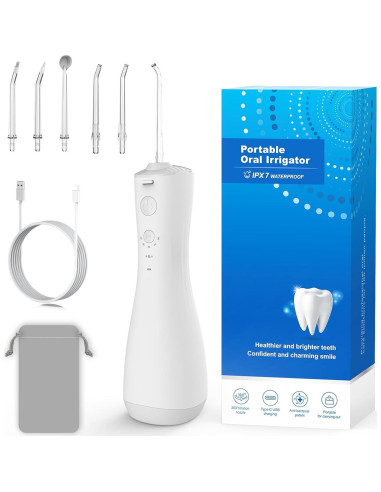 Irrigador Oral Inalámbrico VAPTEC PDF001 6 Modos 240ml Blanco