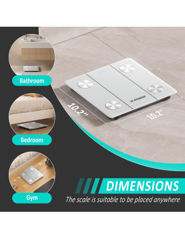 Balanza Digital de Baño BalanceFrom Bluetooth 181kg IMC