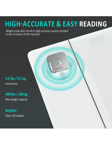 Balanza Digital de Baño BalanceFrom Bluetooth 181kg IMC