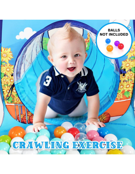 Carpa de Juego 3 Piezas para Niños con Túnel y Piscina