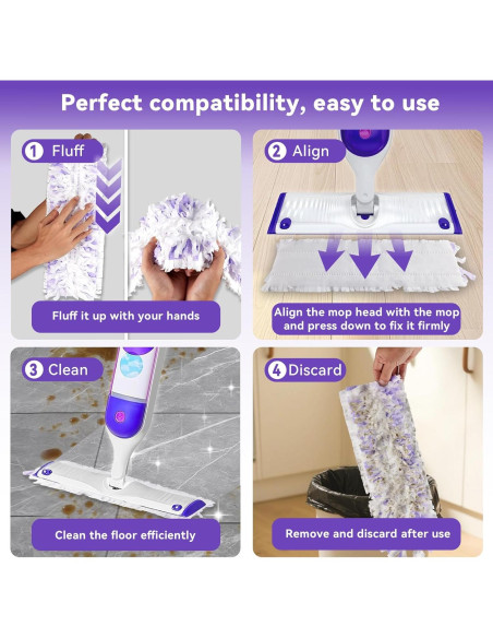 20 Almohadillas de Repuesto Swiffer Power Mop - Alta Absorción