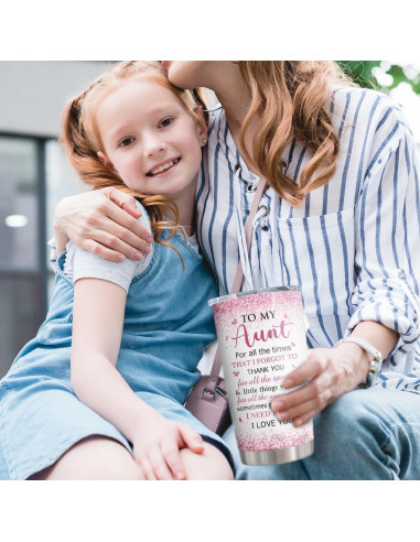 Vaso de Acero Inoxidable 20oz ZANIION para Tía - Regalo Ideal