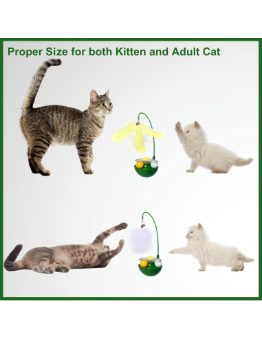 Juguete Interactivo para Gatos YallMiaul con Plumas y Hierba Gatera