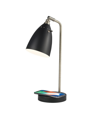 Lámpara de Escritorio LED Lianheng Negra con Cargador Inalámbrico