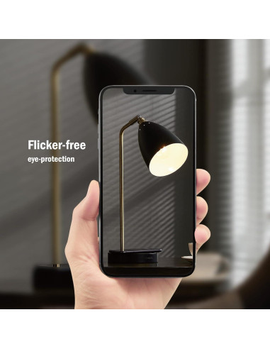 Lámpara de Escritorio LED Lianheng Negra con Cargador Inalámbrico