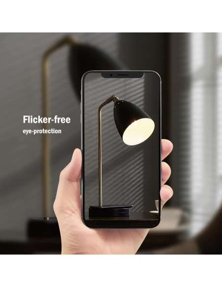 Lámpara de Escritorio LED Lianheng Negra con Cargador Inalámbrico