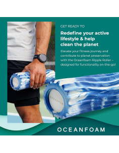 Rodillo de Espuma de Viaje Oceanfoam Ripple 28 cm - Masaje Profundo 2