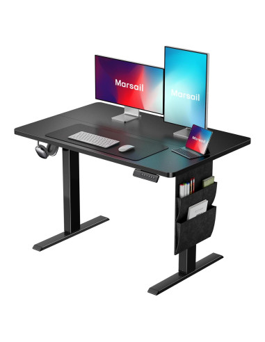 Escritorio de pie eléctrico Marsail TZESD6B-N1 40x24 negro