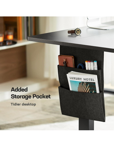 Escritorio de pie eléctrico Marsail TZESD6B-N1 40x24 negro