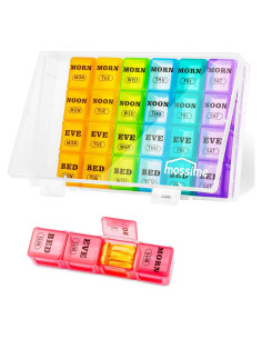 Organizador de Pastillas Semanal XL Newayflash 7 Días AM PM