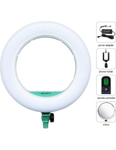 Lámpara de Anillo LED QS-480SII 45.72 cm 96W Bi-color 2800-9900K 2