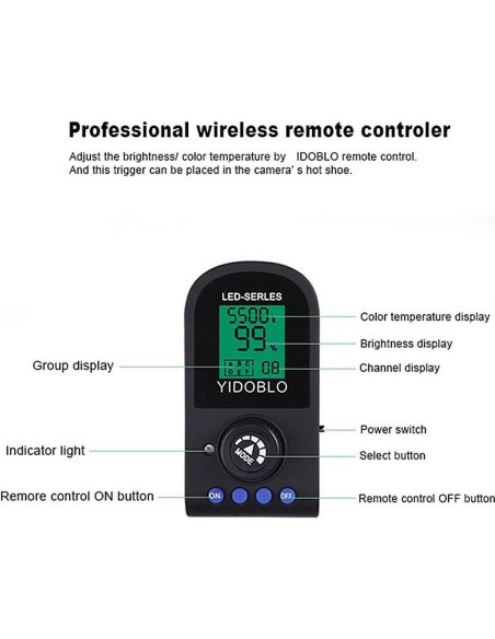 Lámpara de Anillo LED QS-480SII 45.72 cm 96W Bi-color 2800-9900K