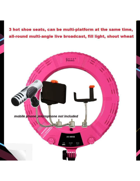 Lámpara de Anillo LED QS-480SII 45.72 cm 96W Bi-color 2800-9900K