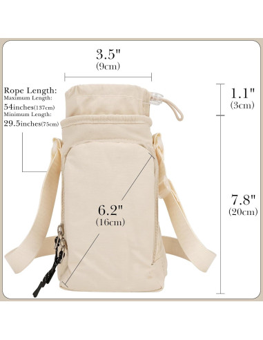 Portabotellas de Agua Linkidea CPS-137-00 con Correa Beige