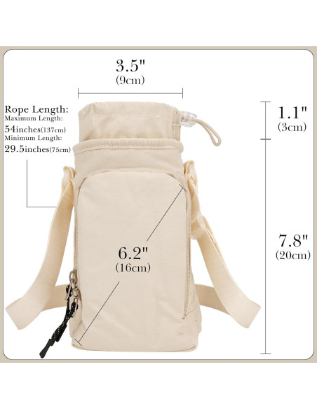 Portabotellas de Agua Linkidea CPS-137-00 con Correa Beige