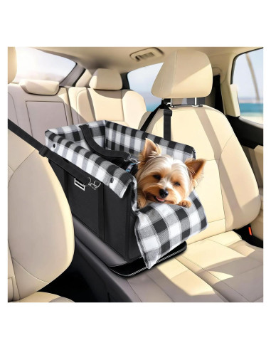 Asiento de Coche para Perros CHZUOBER Negro 5kg Desmontable