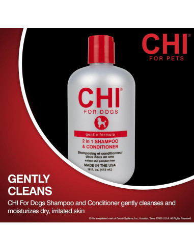 Champú y Acondicionador 2-en-1 CHI para Perros 473 ml