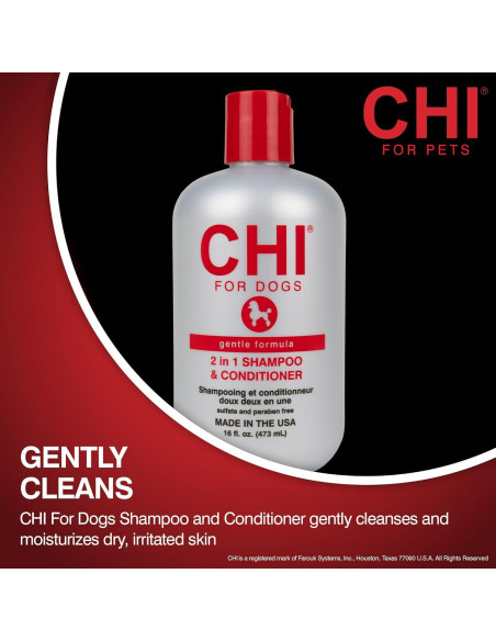 Champú y Acondicionador 2-en-1 CHI para Perros 473 ml