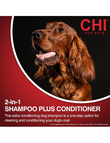 Champú y Acondicionador 2-en-1 CHI para Perros 473 ml