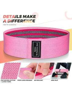 Bandas de Resistencia Renoj RB3-Pinks para Yoga y Ejercicio 2