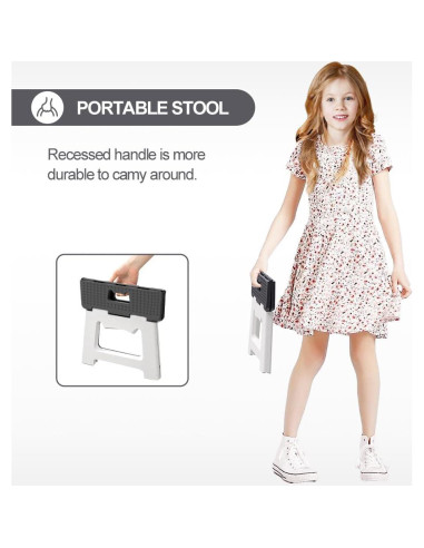 Escalón Plegable ZLMHYYM Gris 31x20.6x22.9 cm 136 kg