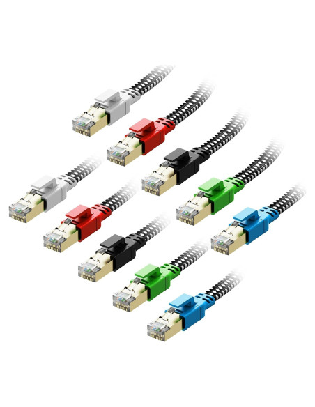 Cable Ethernet Cat 8 30 cm Orbram 10-Pack Alta Velocidad