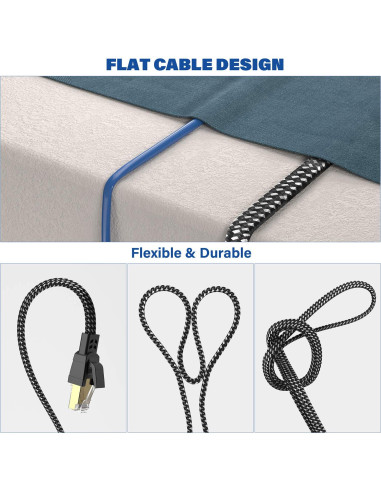 Cable Ethernet Cat 8 30 cm Orbram 10-Pack Alta Velocidad