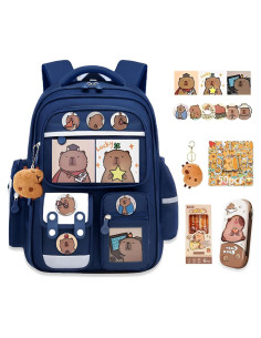 Mochila Impermeable Kawaii SJIE Capibara 25.4x12.7cm 600cl