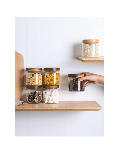 Juego de 6 tarros de vidrio herméticos Kanwone 500ml