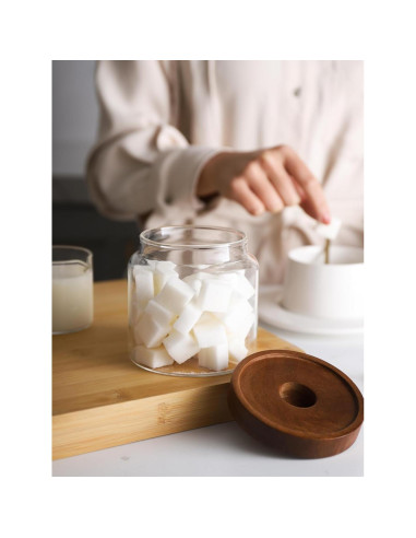 Juego de 6 tarros de vidrio herméticos Kanwone 500ml