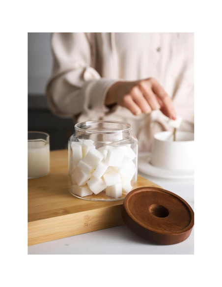 Juego de 6 tarros de vidrio herméticos Kanwone 500ml