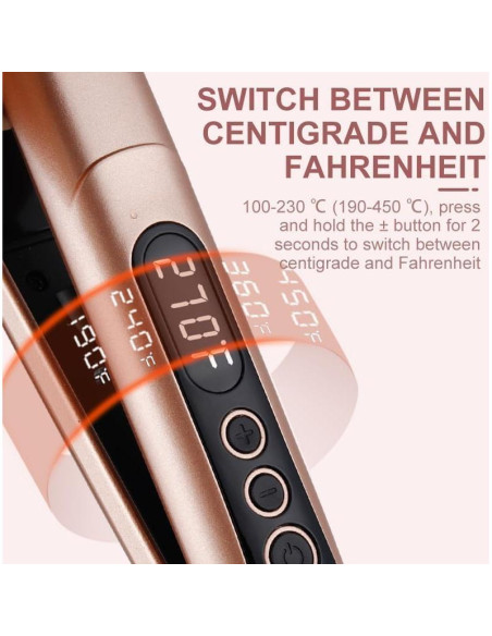 Plancha de Pelo Profesional Jaeton 2 en 1 Cerámica 230C Plancha de Pelo Profesional Jaeton 2 en 1 Cerámica 230C