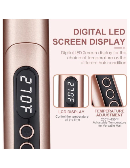 Plancha de Pelo Profesional Jaeton 2 en 1 Cerámica 230C Plancha de Pelo Profesional Jaeton 2 en 1 Cerámica 230C