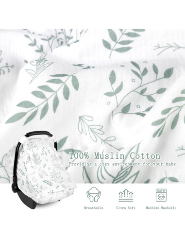 Cubierta de Asiento de Coche para Bebé Pea Pod Verde Universal