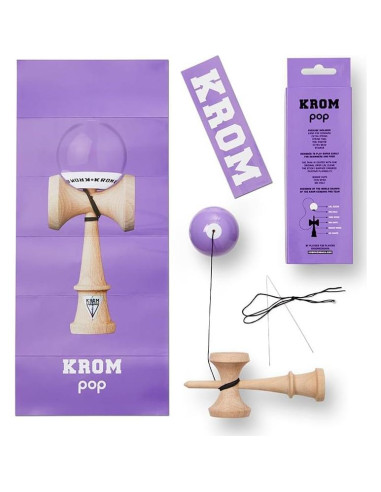 Kendama KROM POP LOL Lavanda - Juguete de Madera Premium