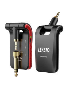 Sistema Inalámbrico de Guitarra LEKATO 2.4GHz 6 Canales Negro
