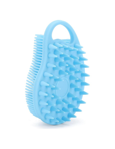 Exfoliador de Cuerpo y Cabello Ohlove 2 en 1 Silicona Azul