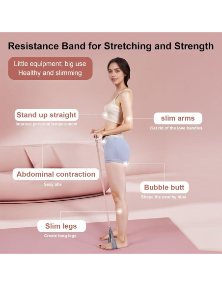 Banda de Resistencia FLLPO con Pedal y Mango Antideslizante 150 lbs