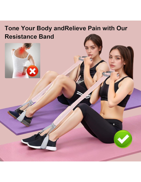 Banda de Resistencia FLLPO con Pedal y Mango Antideslizante 150 lbs