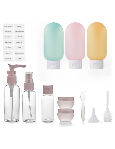 Juego de Botellas de Viaje ZLSSETEC 12 Piezas Aprobadas TSA