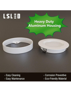 Luces LED Puck L5L3D Con Cable 9W 3000K Paquete de 3 2