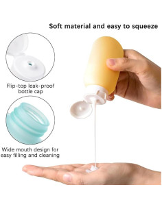 Juego de Botellas de Viaje ZLSSETEC 12 Piezas Aprobadas TSA 2