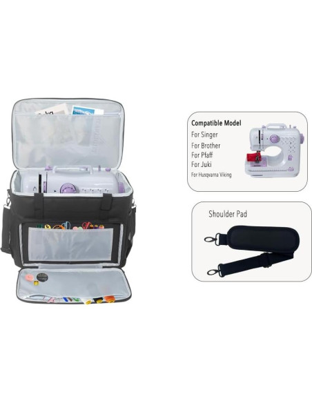 Funda de Transporte para Máquina de Coser Haroranax - Negra