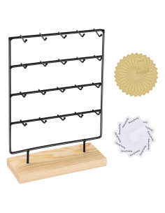 Soporte para Pendientes RNTBWD Negro 4 Niveles 20 Ganchos