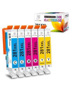 Cartuchos de Tinta Miss Deer CLI-281 XXL Cian/Magenta/Amarillo