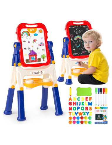 Caballete de Arte Magnético Weudear Azul Doble Cara 42.93cm