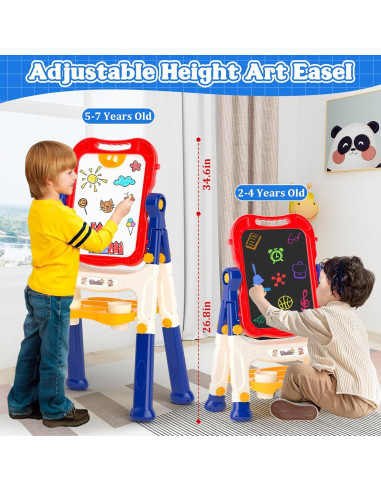 Caballete de Arte Magnético Weudear Azul Doble Cara 42.93cm