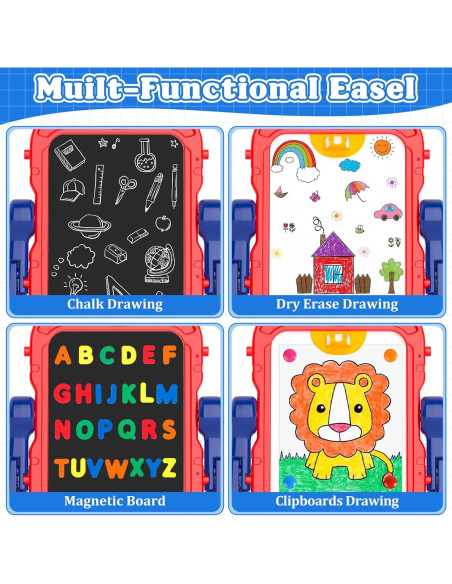 Caballete de Arte Magnético Weudear Azul Doble Cara 42.93cm