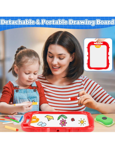 Caballete de Arte Magnético Weudear Azul Doble Cara 42.93cm