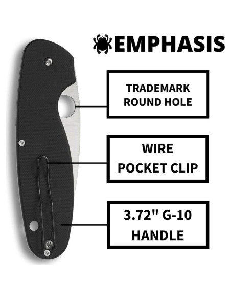 Cuchillo Plegable Spyderco Emphasis 9.09 cm Acero Inoxidable